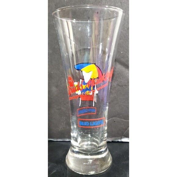 Vintage 1987 Spuds Mackenzie Bud Light Beer Pilsner Glass Barware Collectible - Picture 10 of 16